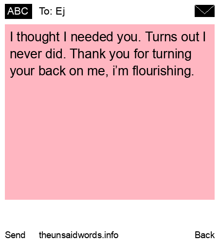 unsent message to Ej