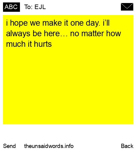 unsent message to EJL