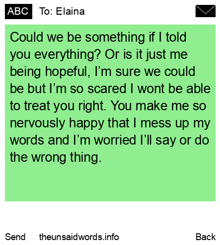 unsent message to Elaina
