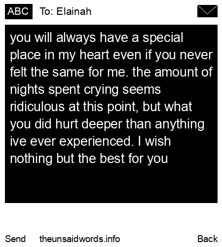 unsent message to Elainah