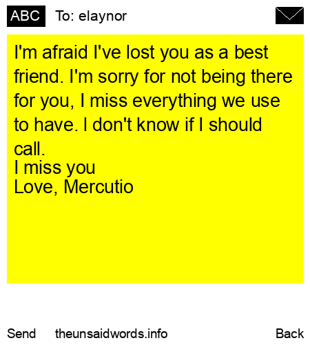 unsent message to elaynor