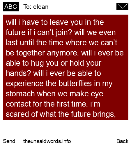 unsent message to elean