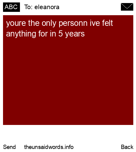 unsent message to eleanora