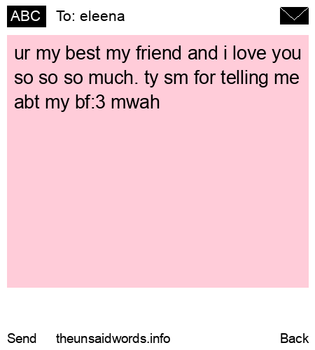 unsent message to eleena