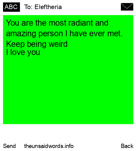 unsent message to Eleftheria 
