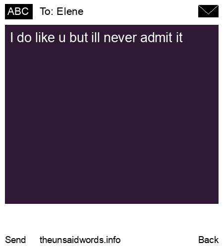 unsent message to Elene