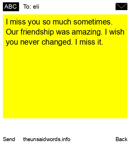 unsent message to eli