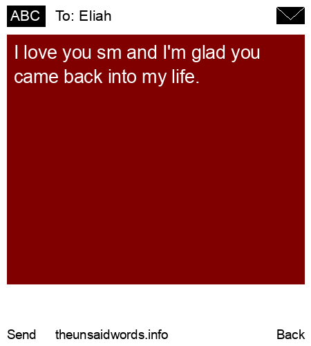 unsent message to Eliah