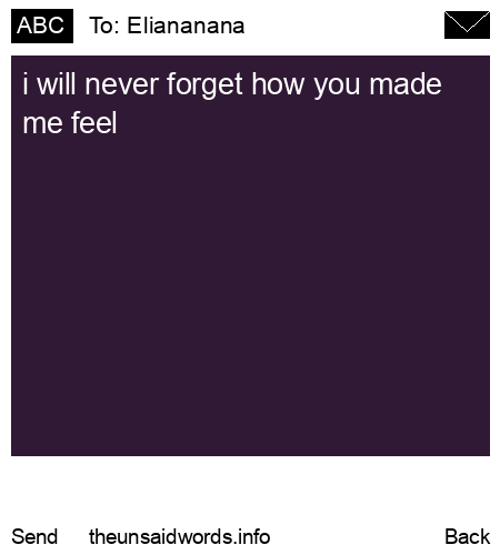 unsent message to Eliananana