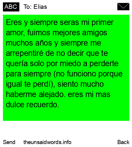 unsent message to Elias