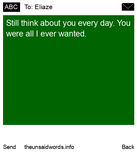 unsent message to Eliaze