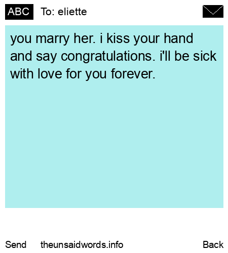 unsent message to eliette