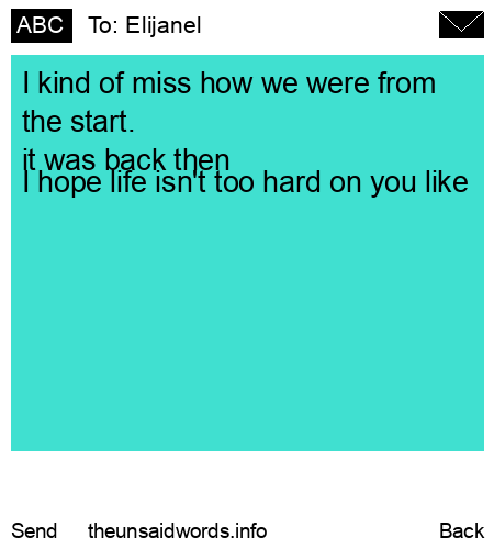 unsent message to Elijanel
