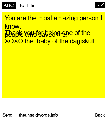 unsent message to Elin