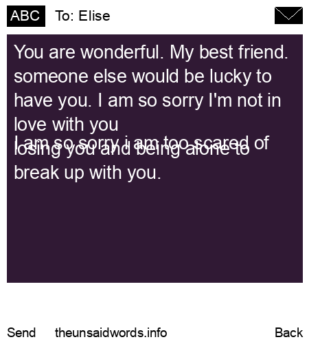 unsent message to Elise