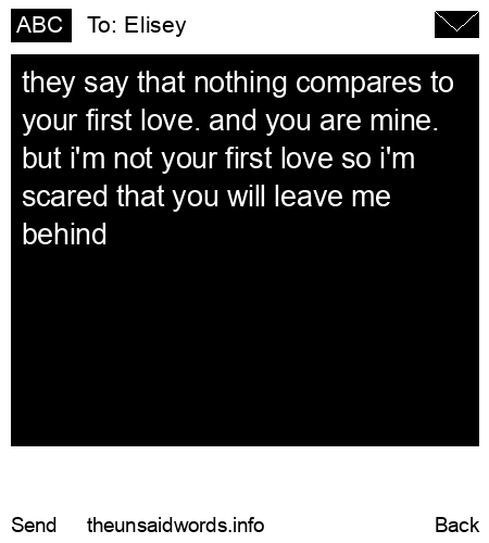 unsent message to Elisey