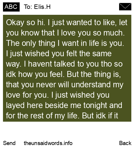 unsent message to Elis.H
