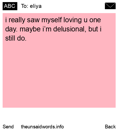 unsent message to eliya