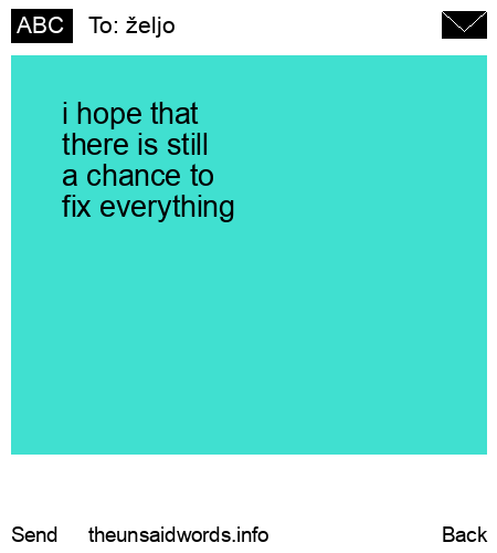 unsent message to željo
