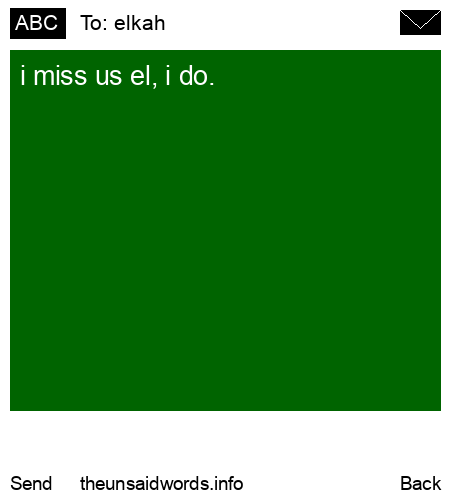 unsent message to elkah
