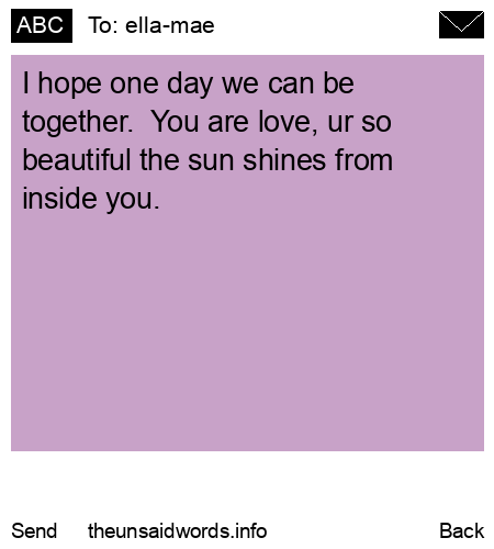 unsent message to ella-mae
