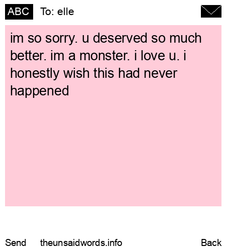 unsent message to elle