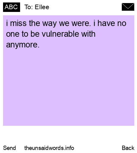 unsent message to Ellee