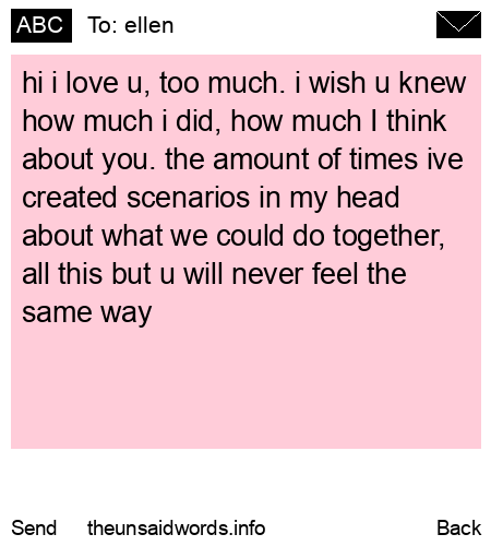 unsent message to ellen