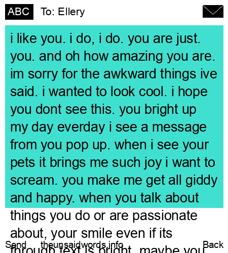 unsent message to Ellery