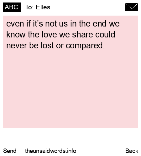 unsent message to Elles 
