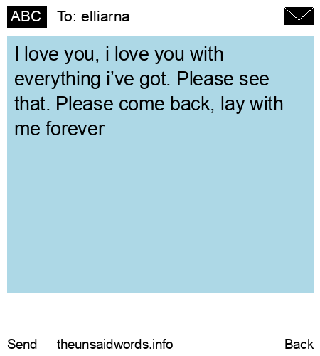 unsent message to elliarna