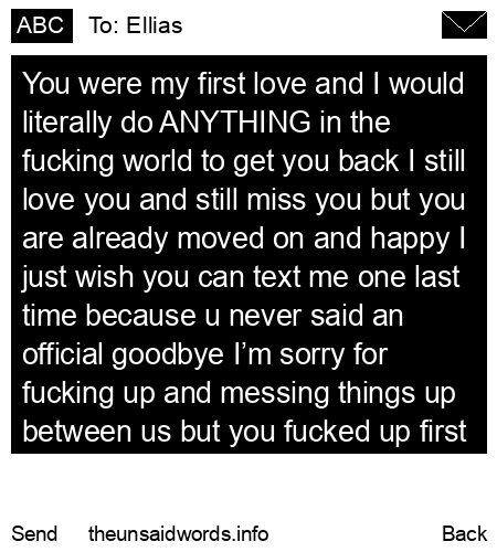 unsent message to Ellias