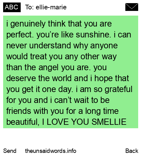 unsent message to ellie-marie