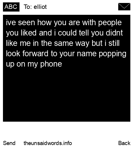 unsent message to elliot