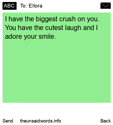 unsent message to Ellora