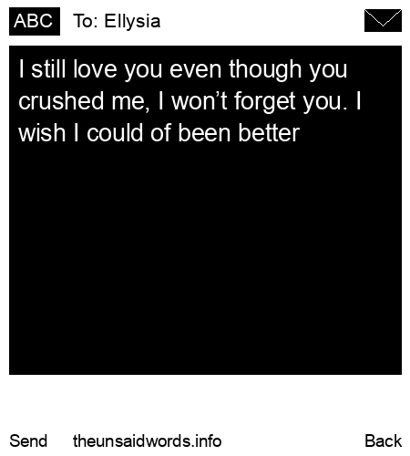 unsent message to Ellysia
