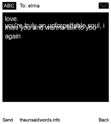 unsent message to elma