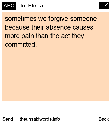 unsent message to Elmira