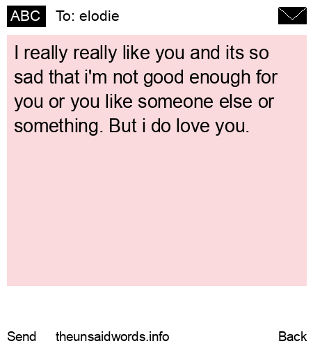 unsent message to elodie