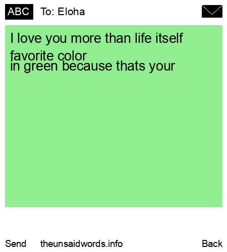 unsent message to Eloha