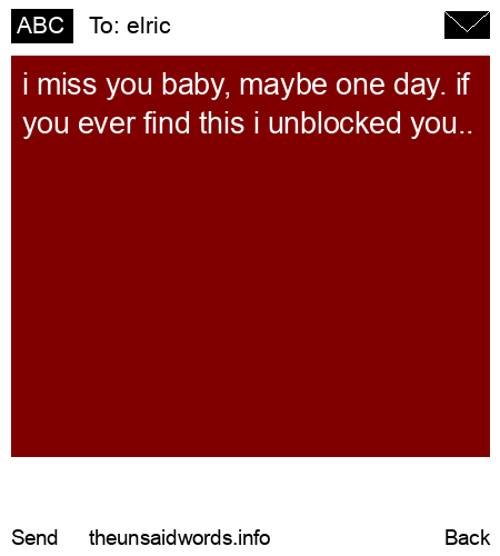 unsent message to elric
