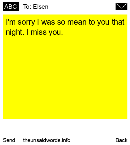 unsent message to Elsen