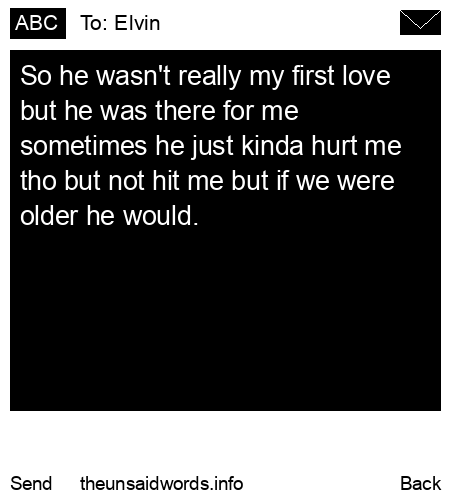 unsent message to Elvin