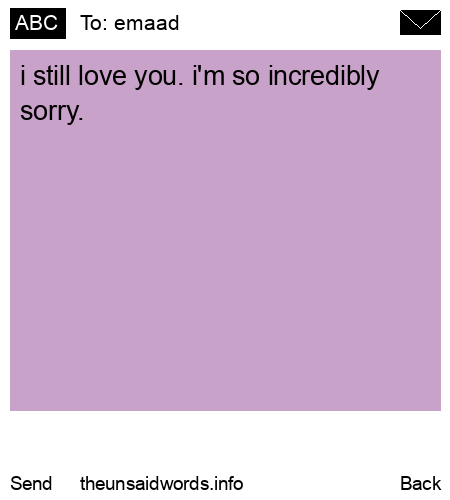 unsent message to emaad