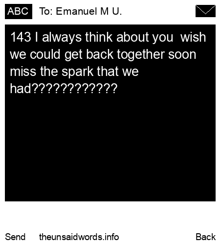 unsent message to Emanuel M U.