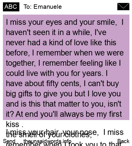 unsent message to Emanuele