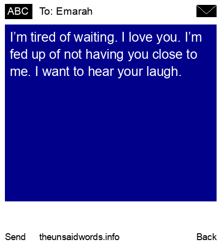 unsent message to Emarah