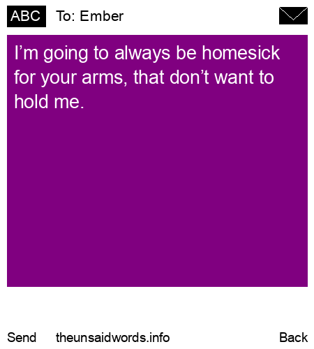 unsent message to Ember 
