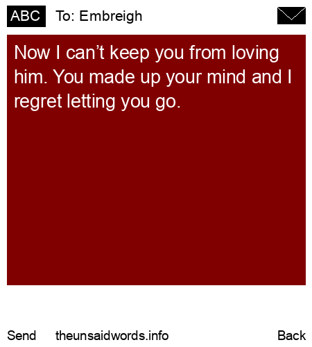 unsent message to Embreigh