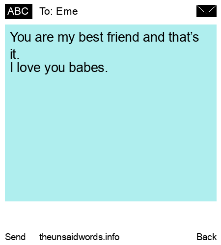 unsent message to Eme 